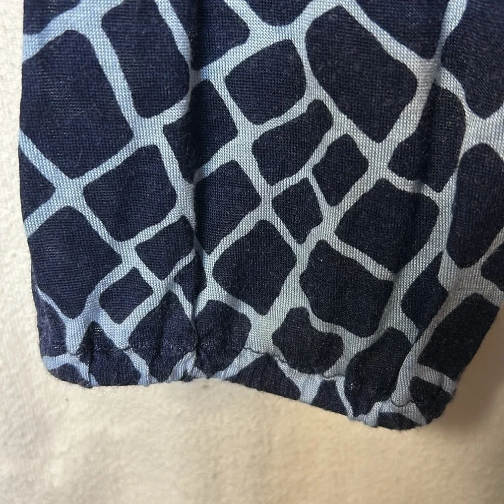 Michael Kors Women’s Tunic Top Size XL Navy White Stretchy Viscose